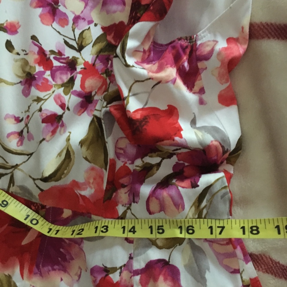 Sandra Darren dress flora print fit & flare Size12 - Picture 8 of 8